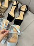 Women Elegant Diamond Embedded Buckle Straps Heel